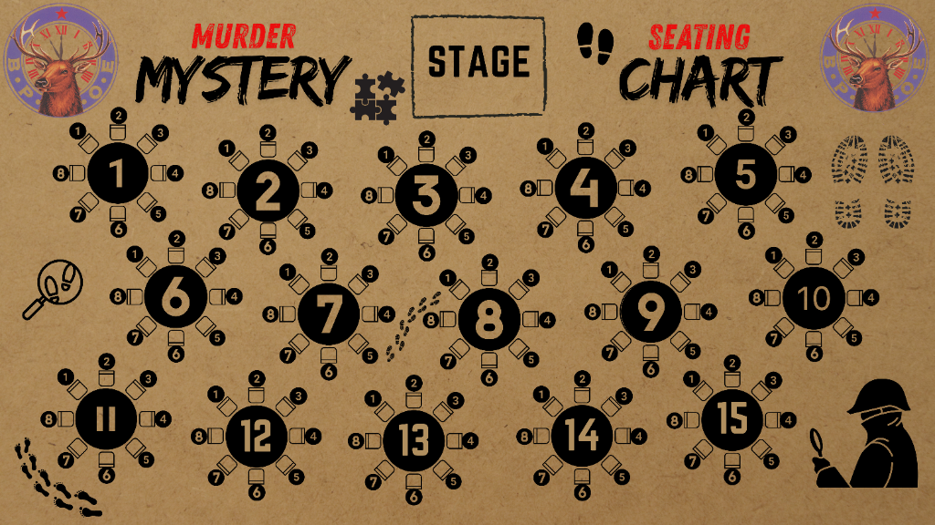 Murder Mystery Seating Chart
